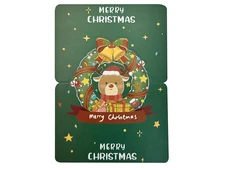 Листівка Новорічна + Envelope Merry Christmas Wreath with a Deer - 3