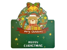 Листівка Новорічна + Envelope Merry Christmas Wreath with a Deer - 1