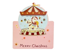 Листівка Новорічна + Envelope Merry Christmas Carousel - 6