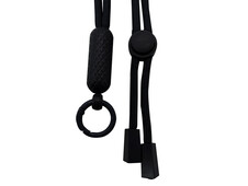 Ремінець-шнурок для телефону з карабіном black - 1