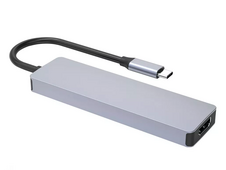 Type-C HUB Proove Iron Link 5 in 1 to 3USB 3.0*3 + 1Type-C + 1HDMI silver - 1