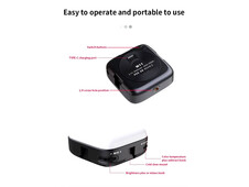 Портативное видеосвет M11 с зажимом для фиксации 2000mAh 3000-9900K 7,5*7,5см черный - 6