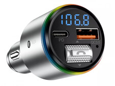 FM Modulator Proove Launcher Power Drive 1USB/1Type-C/AUX/30W silver - 2