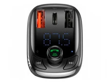 FM Modulator Baseus T-Typed S13 Bluetooth MP3/Charger black - 2
