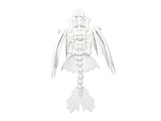 3D Іграшка Toothless matt white - 3