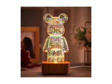 Нічник 3D Ведмежатко Bearbrick LED RGB multicolor - 11
