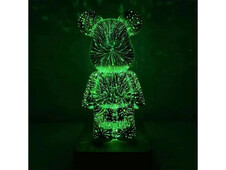 Нічник 3D Ведмежатко Bearbrick LED RGB multicolor - 14