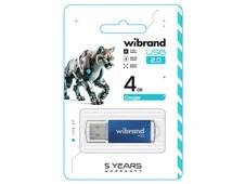USB Flash 2.0 Wibrand Cougar 4Gb blue - 2