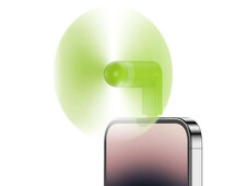 Портативний вентилятор Mobile Lightning green - 2