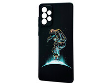 Силікон Art Matte Fluoro Samsung A72 cosmonaut - 1
