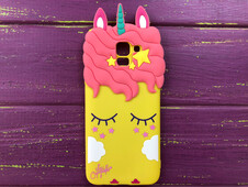 3D Slim Unicorn Sleep Samsung A6+/J8 Yellow - 1