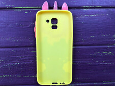3D Slim Unicorn Sleep Samsung A6+/J8 Yellow - 2