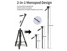 ШТАТИВ 2in1 Jmary КР-2274 1,67m черный - 5