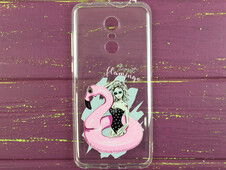 Силікон Pic Redmi 5+ Flamingo party - 1