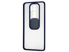 Матовый чехол с защитой камеры для Redmi Note 8 Pro синий - 2