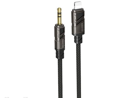 Кабель AUX Borofone BL22 3.5 to Lightning (1m) black