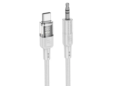 Кабель AUX Hoco UPA27 Type-C to 3.5mm (1.2m) gray