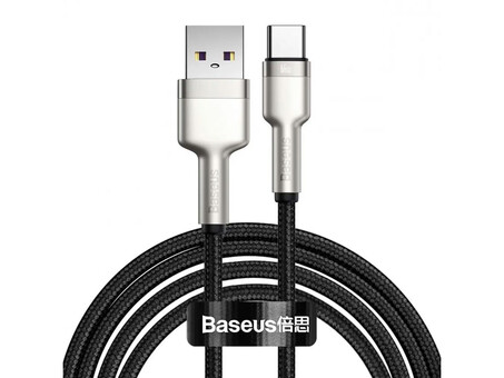 Кабель Baseus Cafule Metal Type-C 66W 6А (0.25m) black