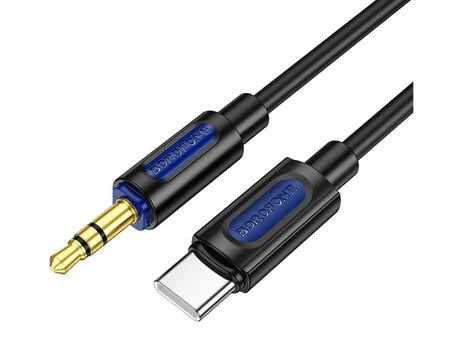 Кабель AUX Borofone BL20 3.5 to Lightning (1m) black