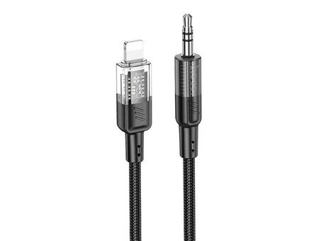 Кабель AUX Hoco UPA27 Lightning to 3.5mm (1.2m) black
