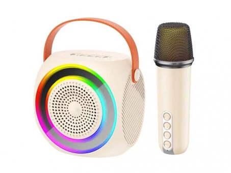 Bluetooth колонка XO F42 Dazzling RGB with Microphone beige
