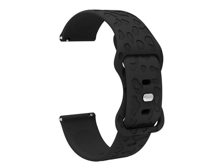 Engraving Silicone Xiaomi Amazfit/Bip/Samsung 22mm leopard skin black