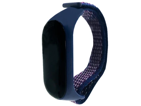 Ремінець Nylon + Silicone Mi Band 3/4/5 dark blue
