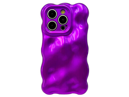 Crumpled Case Wavy Camera iPhone 14 Pro Max purple