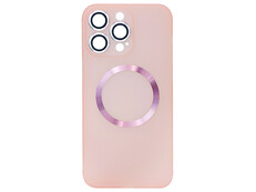 Накладка XO Silicone Matt Lens Camera MagSafe iPhone 15 Pro pink