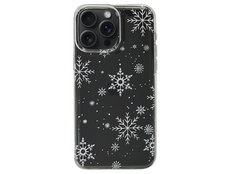 Накладка Silicone Snowflake Pattern iPhone 15 Pro Max clear
