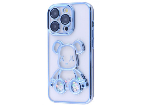 Чохол силікон Shining Aqua Bear iPhone 15 Pro Max blue