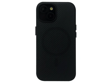 Накладка Carbon Fibre MagSafe iPhone 15 black
