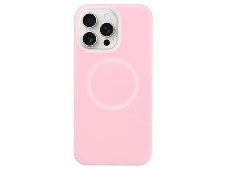 Case soft touch Silicone Full MagSafe низ iPhone 15 Pro Max light pink
