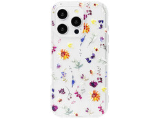 Силікон Clear Flowers iPhone 16 Pro orange/yellow/blue