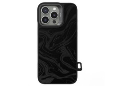 Kajsa Glamorous Collection Fluid Art Pattern MagSafe iPhone 16 Pro Max black