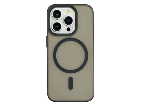 Накладка Silicone Matt MagSafe iPhone 14 Pro Max black