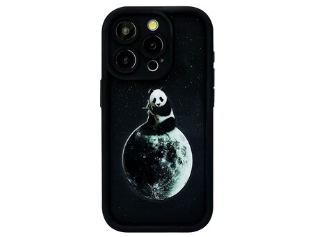 TPU Panda Moon iPhone 15 Pro black