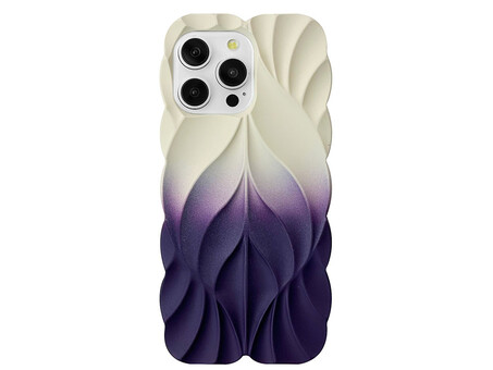 Накладка TPU Leaf iPhone 16 Pro Max white/purple