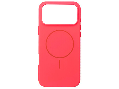 Case soft touch "NO LOGO" MagSafe низ iP 17 Pro Max (29) neon peach