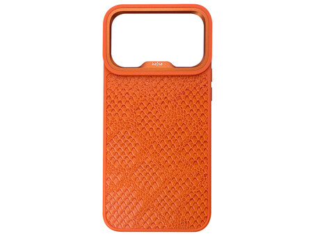 Kajsa Glamorous Collection Complex Lizard MagSafe iPhone 17 Pro Max orange