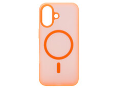 Накладка Silicone Matt MagSafe iPhone 17 neon orange