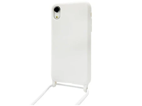 Case soft touch Crossbody iPhone Xr white