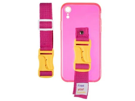 Силікон Handfree iPhone Xr pink