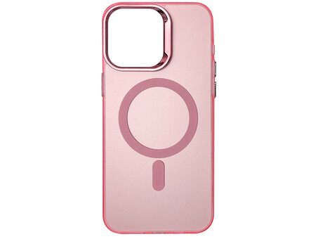 Накладка Magnetic Matte MagSafe iPhone 15 Pro Max pink