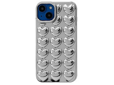 Накладка 3D Love iPhone 13/14 silver