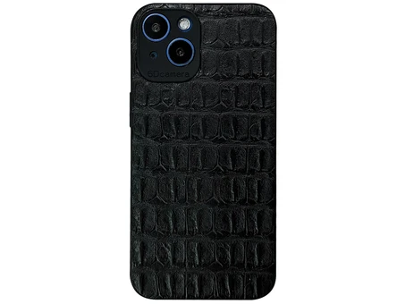 Накладка Leather Crocodile iPhone 13/14 black