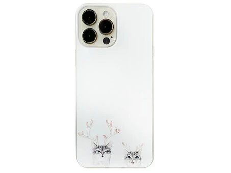 Накладка силікон Print iPhone 11 Pro Cat deer white