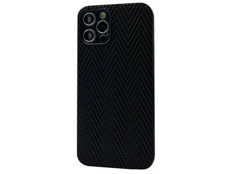 Накладка Leather Weaving iPhone 13 Pro black
