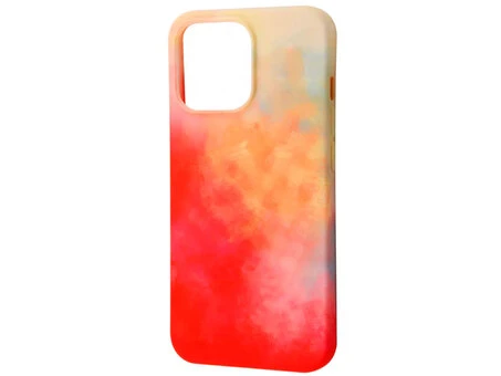 WAVE Watercolor Case iPhone 13 Pro Max white/red