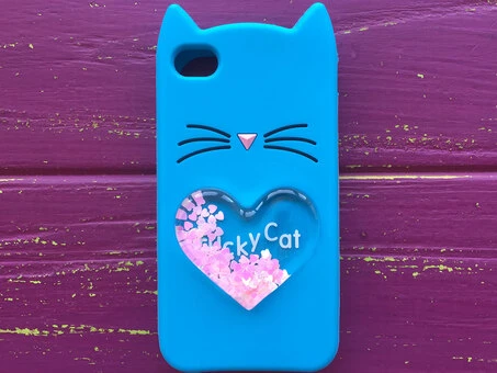 3D КОШКИ Любов iPhone 4 Синий